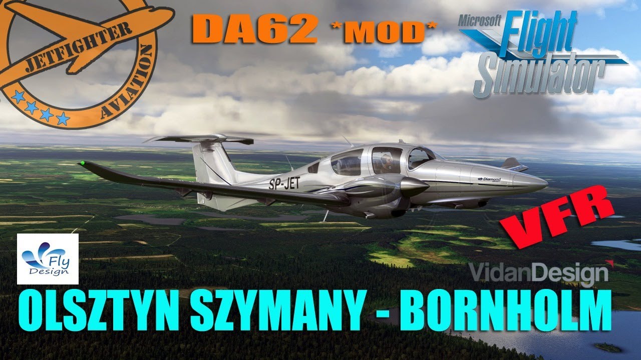 MSFS 2020 - DA62 *mod* - VFR Flight - OLSZTYN SZYMANY (FLYDESIGN) - BORNHOLM (VIDAN DESIGN) - VATSIM