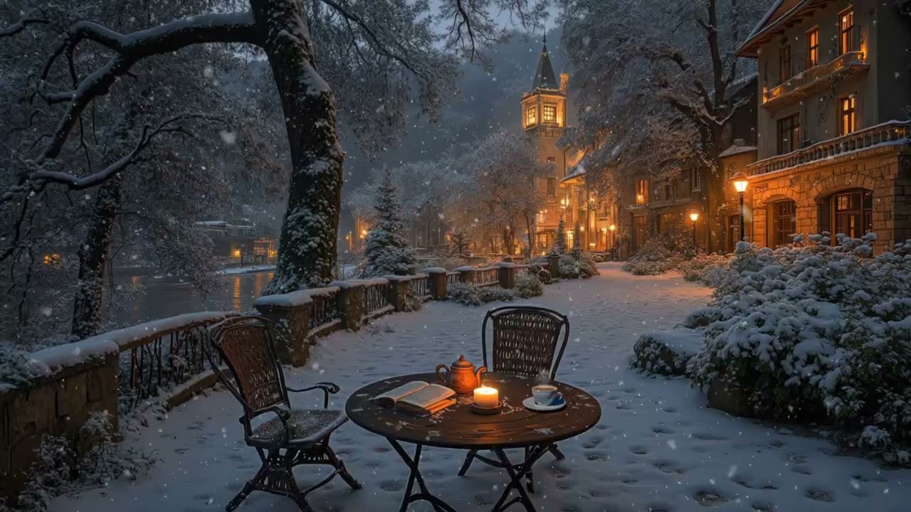 You're Relaxing in Gothic Winter Solitude | Dark Academia Music & Snowfall Ambience | Calm, Study