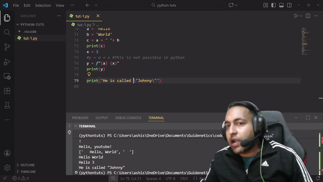 🔴 [Live] Learn Python from Scratch - 1