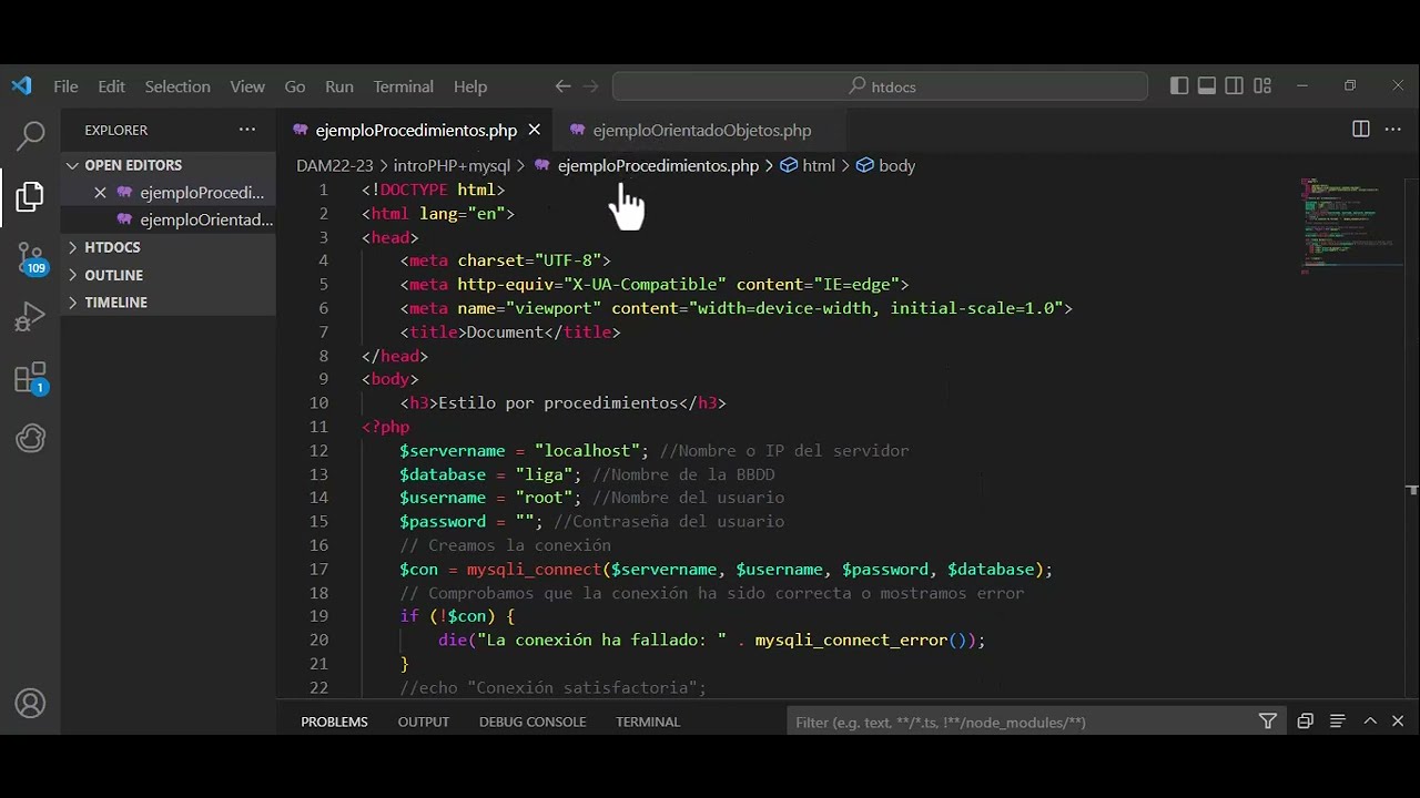 PHP Como conectar php y MySql mediante procedimientos y programación orientada a objetos