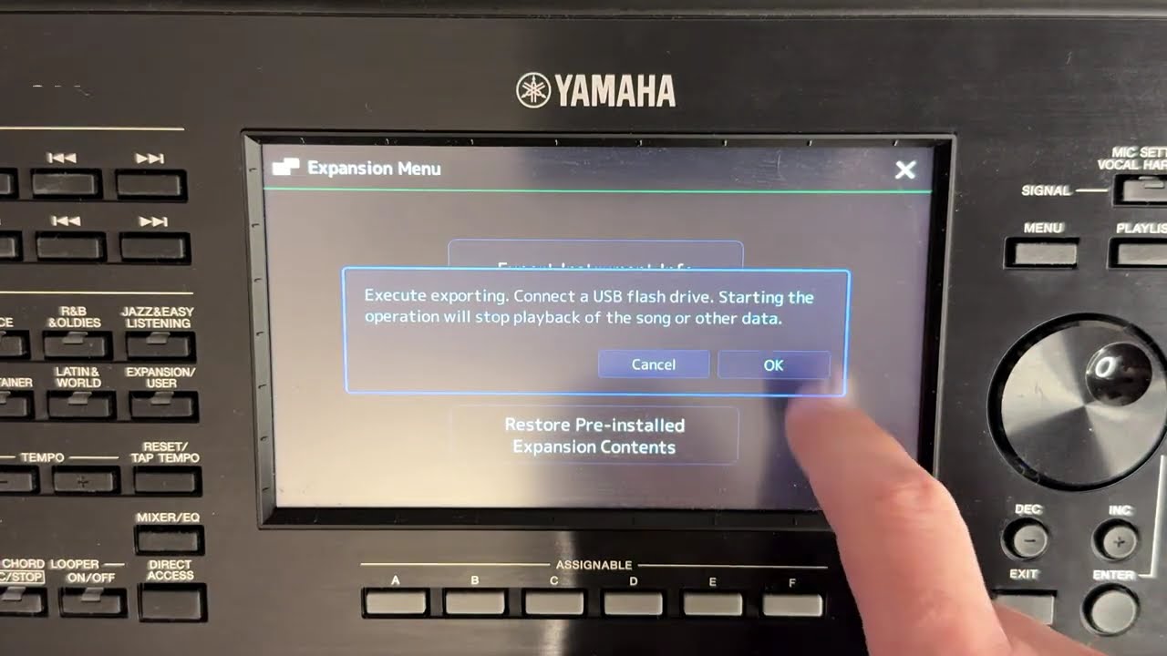 Yamaha PSR A, S, SX, Tyros & Genos Series Keyboards instrument info (N27) exporting
