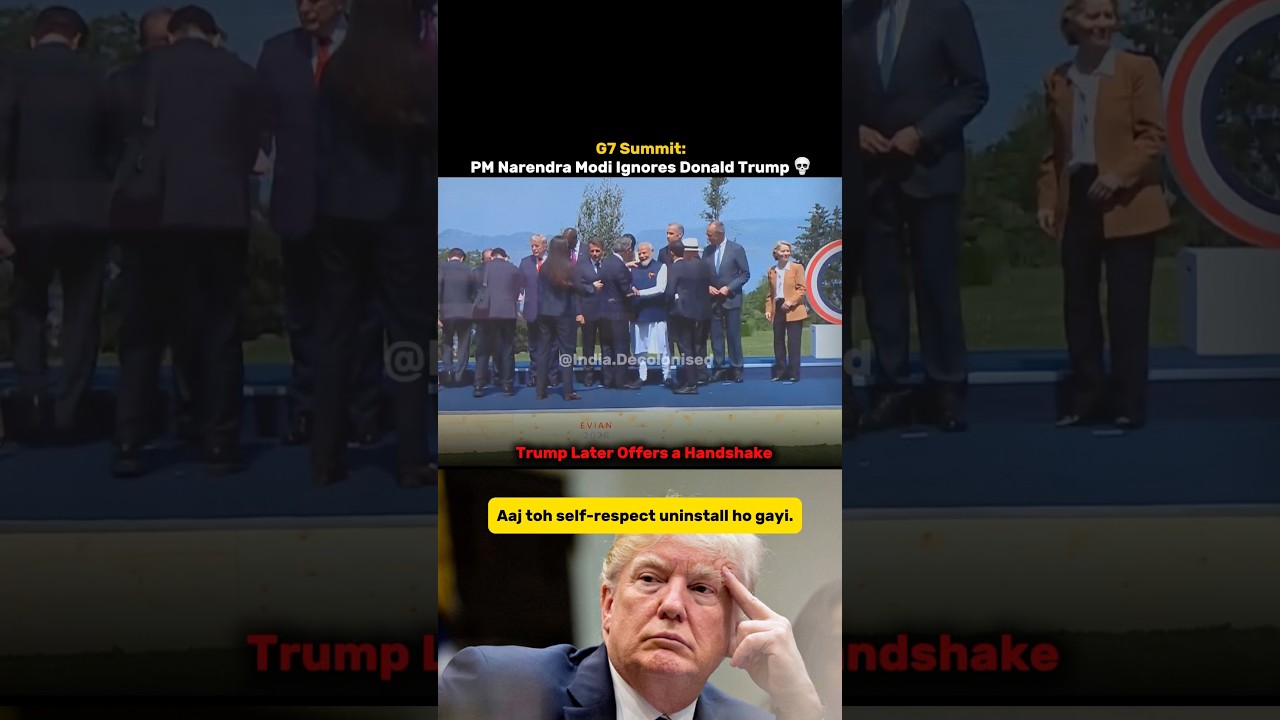 G7 Summit: PM Narendra Modi Ignores Donald Trump, Trump Later Offers a Handshake