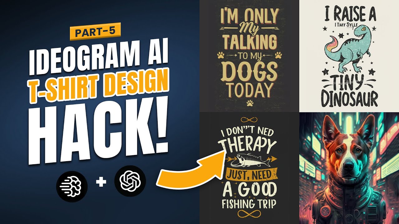Artificial Intelligence Full Cours - Ideogram T-Shirt Design + ChatGPT