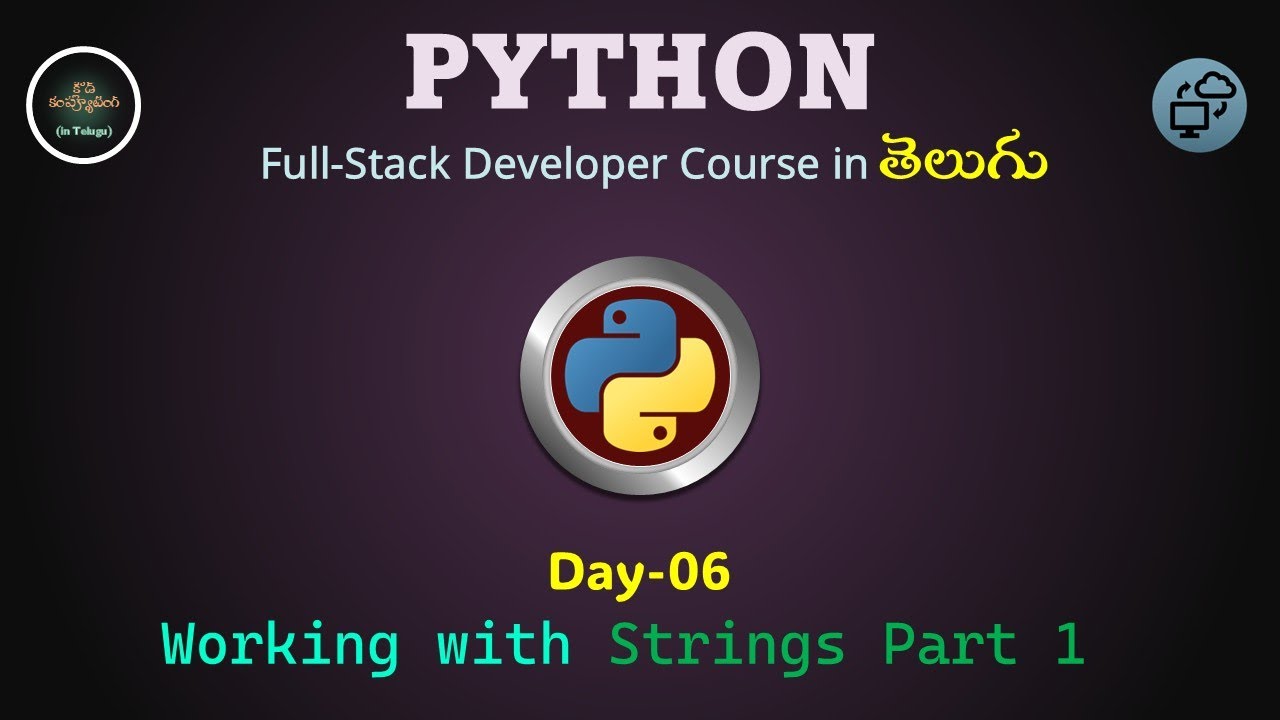 Day06 | Strings in Python Part-1 | Full Python Course | Step by Step 2025