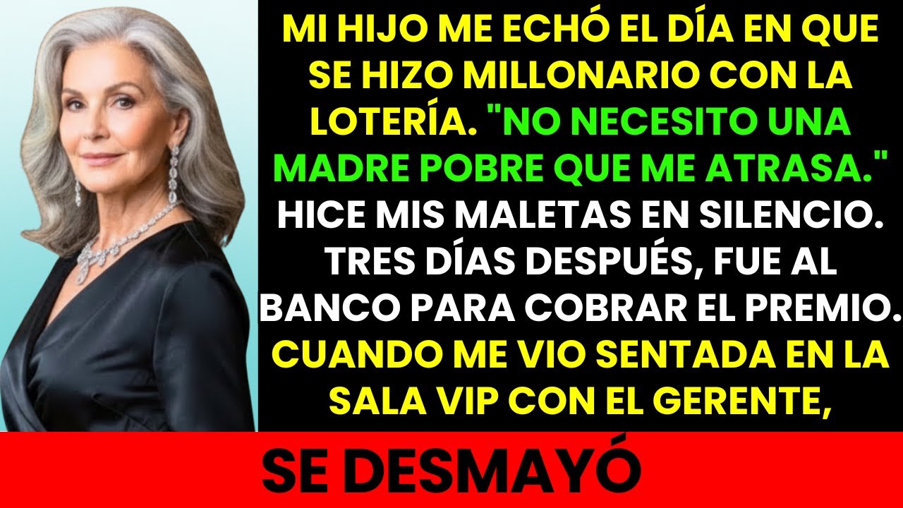 Mi Hijo Se Hizo Millonario Y Me Echó De Casa… 3 Días Después Me Vio En El Banco En La Sala Vip Y...