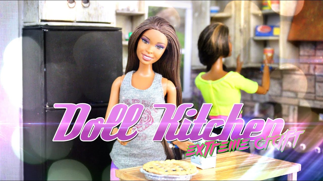 DIY - How to Make:  Doll Room in a Box:  Kitchen - EXTREME - Handmade - Crafts