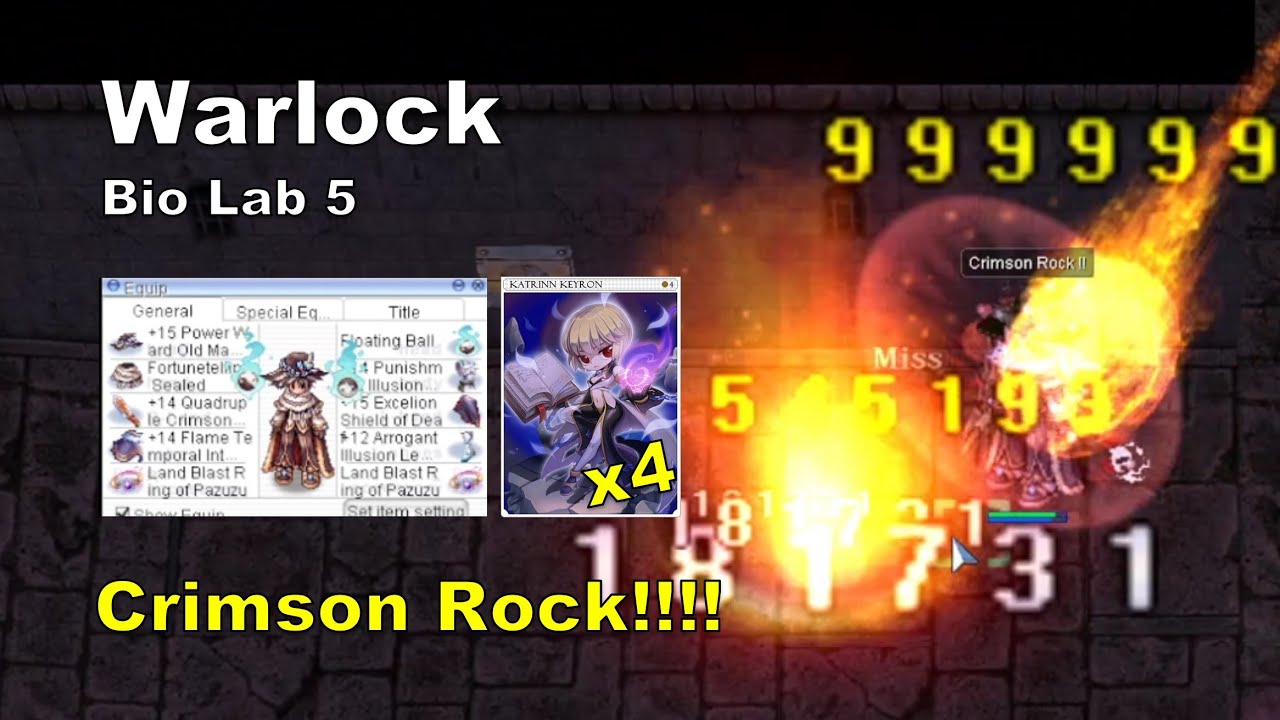 [BB iRO] Warlock Crimson Rock / LoV - Bio Lab 5 