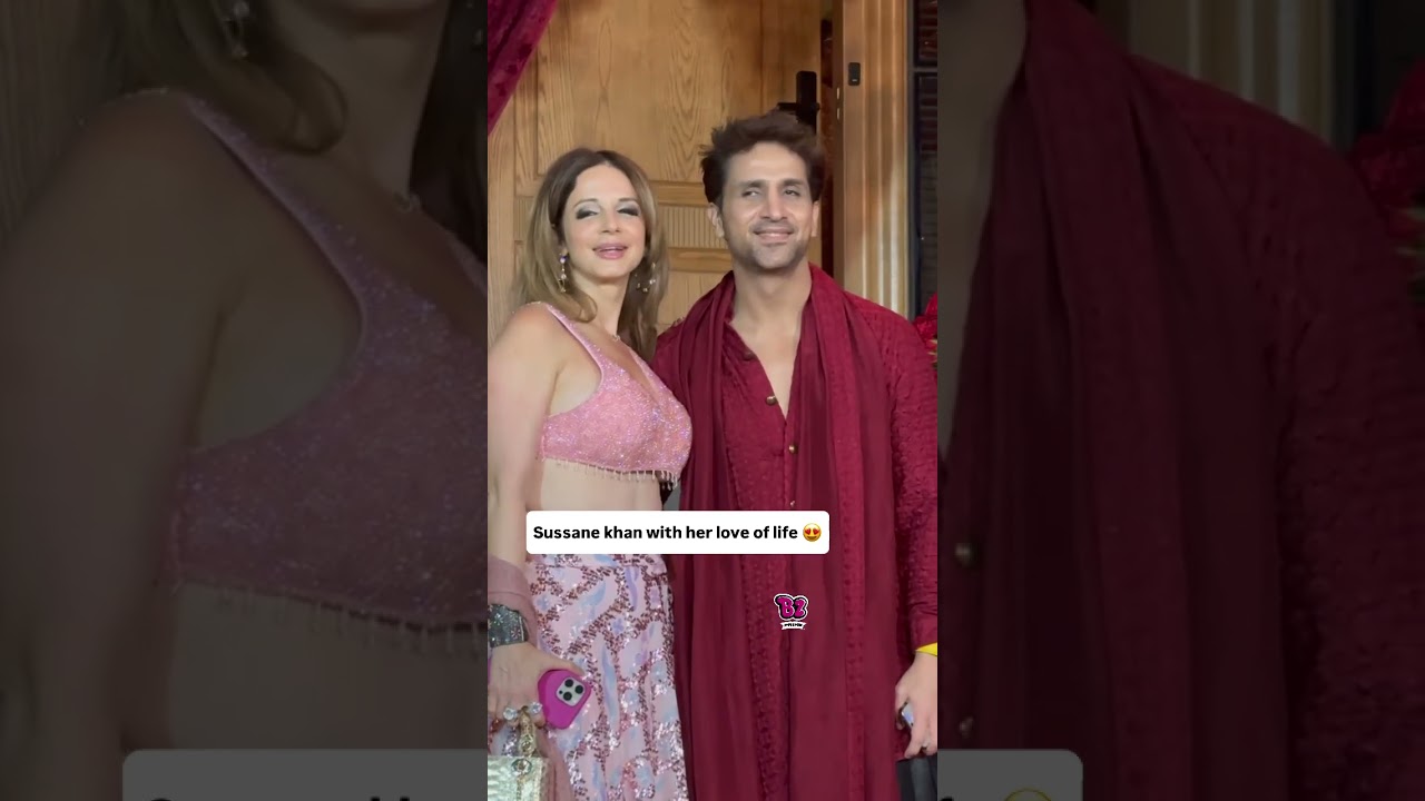 Couple goals on point &mdash; Sussanne Khan & her beau at the screening!  ✨#Sussanekhan #buzzzookaprime