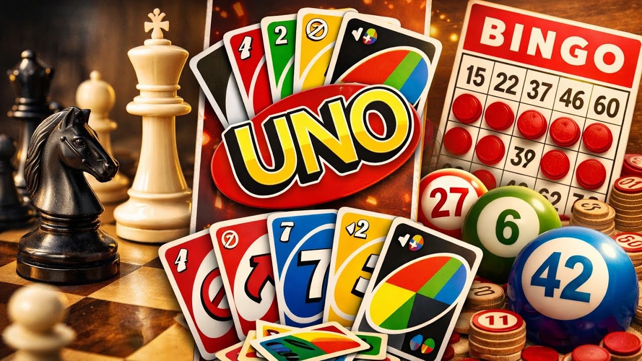 PLAYING 3 UNIQUE GAMES IN ONE LIVE (CHESS , UNO & BINGO) 