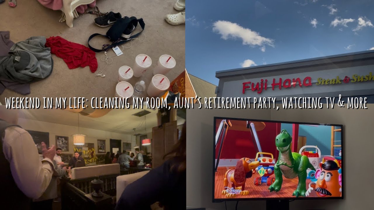 weekend in my life: cleaning my room, aunt's retirement party, watching tv & more | Mia’s Vlogs