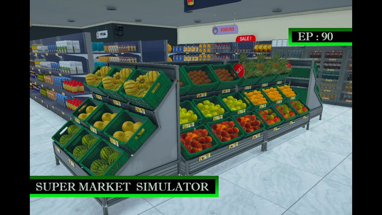 SUPERMARKET SIMULATOR FR :AGRANDISEMENT DES RAYONS.