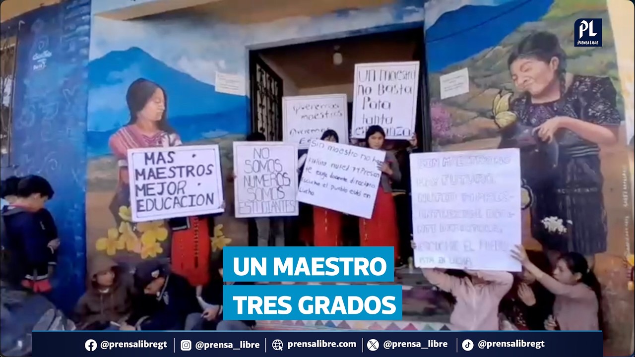 En Nebaj, estudiantes protestan porque un maestro atiende tres grados del nivel básico