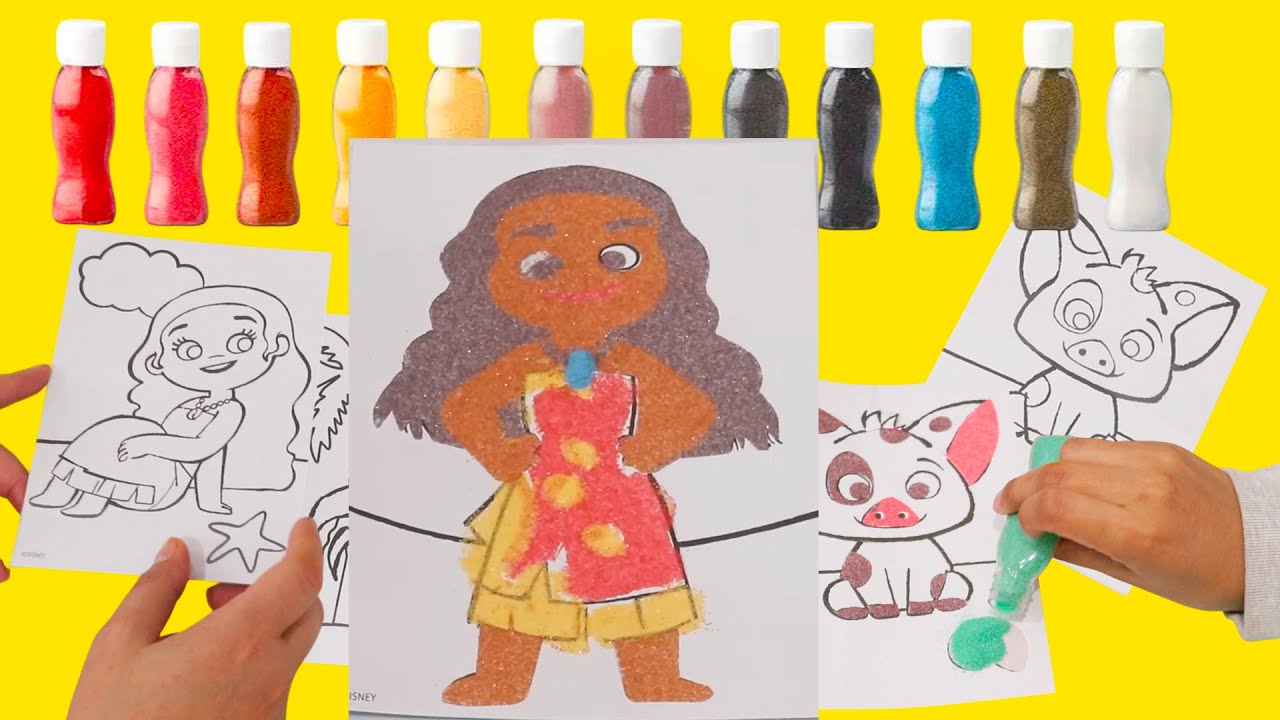 Moana Sand Painting Activity for Kids