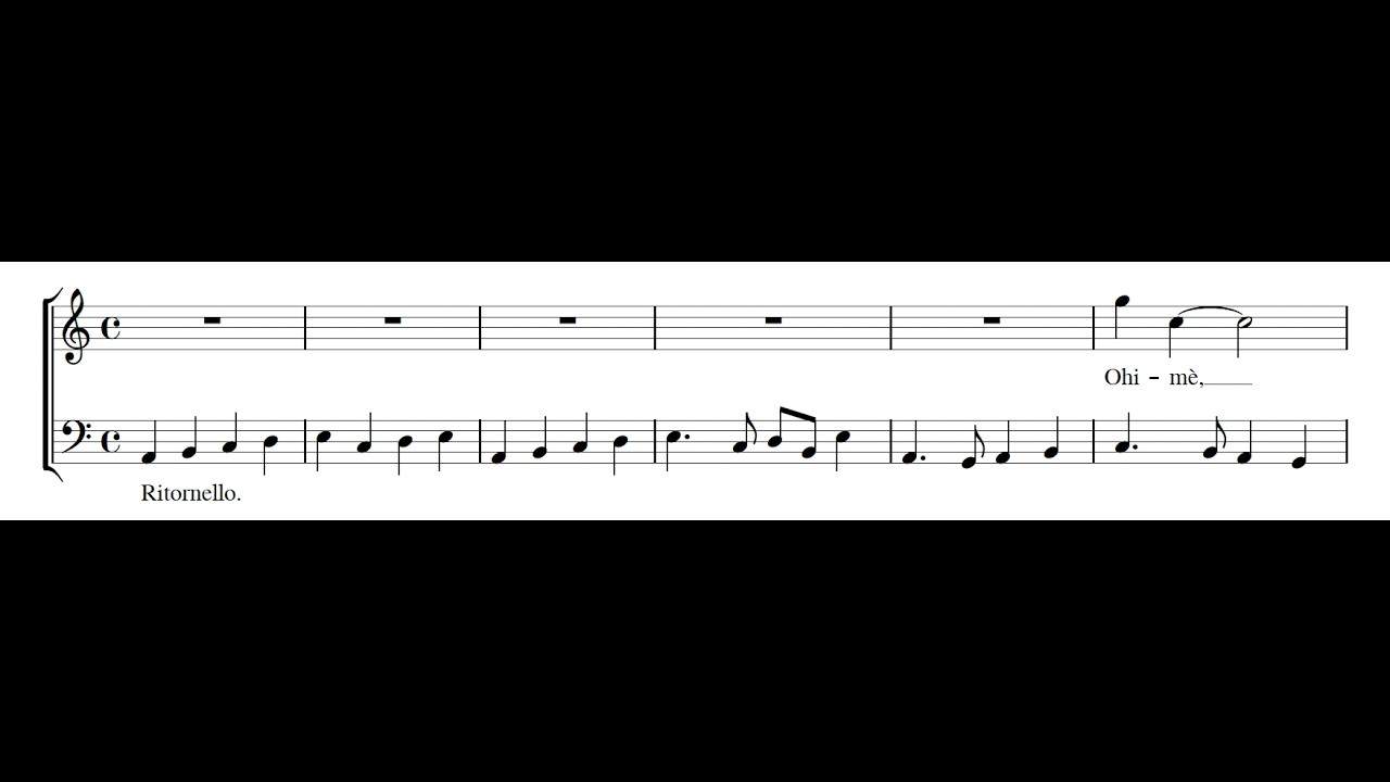 CLAUDIO MONTEVERDI: Ohimè ch'io cado PDF SCORE