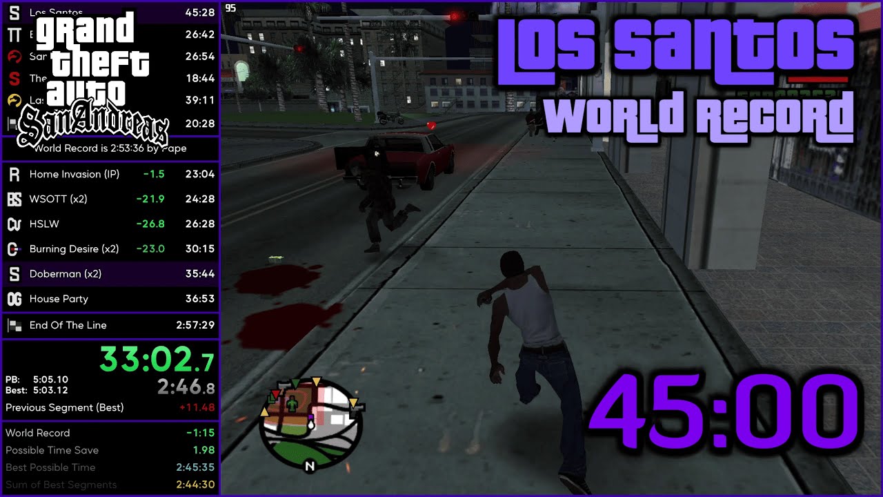 GTA: San Andreas Speedrun – Los Santos in 45:00 [Former World Record]