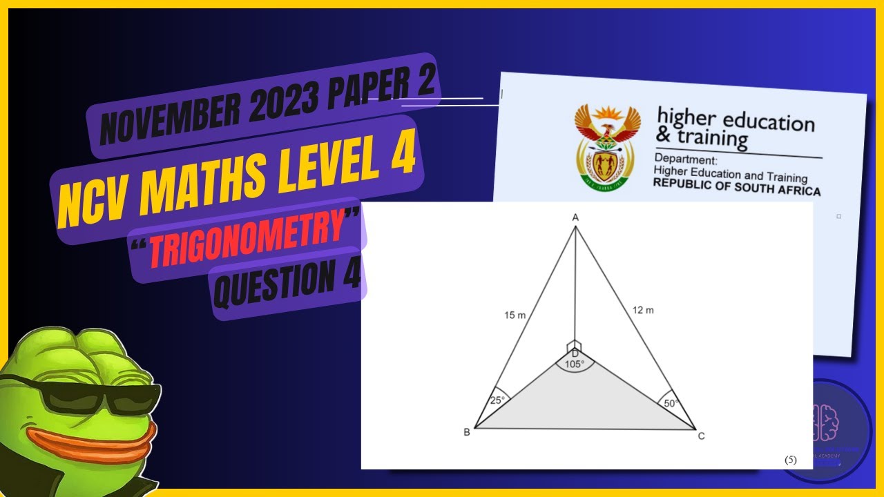 Trigonometry | NCV Mathematics Level 4 | November 2023 Paper 2 (Full Solution)