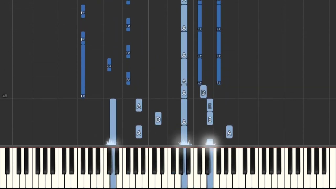 Lady Gaga Alejandro    Easy Piano Tutorial   synthesia   piano facile