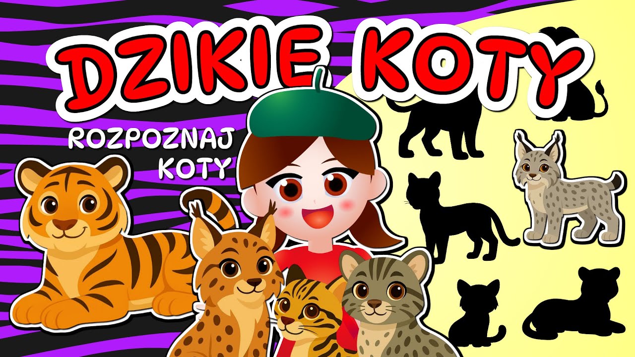 🐯 DZIKIE KOTY - Zagadki dla dzieci - Film edukacyjny z Alą 🐯
