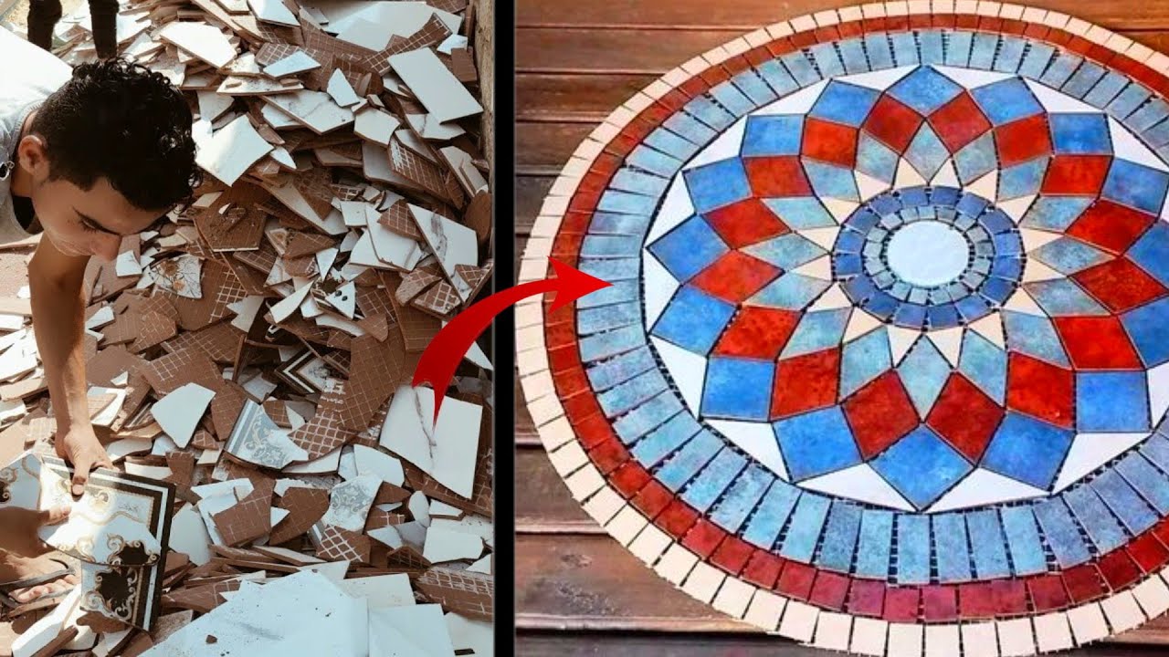 كيف تستفيد من كسر السيراميك بطريقه مذهله !!!! great tiling skills