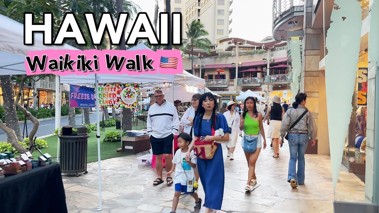 HAWAII , USA 🇺🇸 walking in Waikiki, Honolulu, Hawaii | Waikiki walking tour 4K 2024