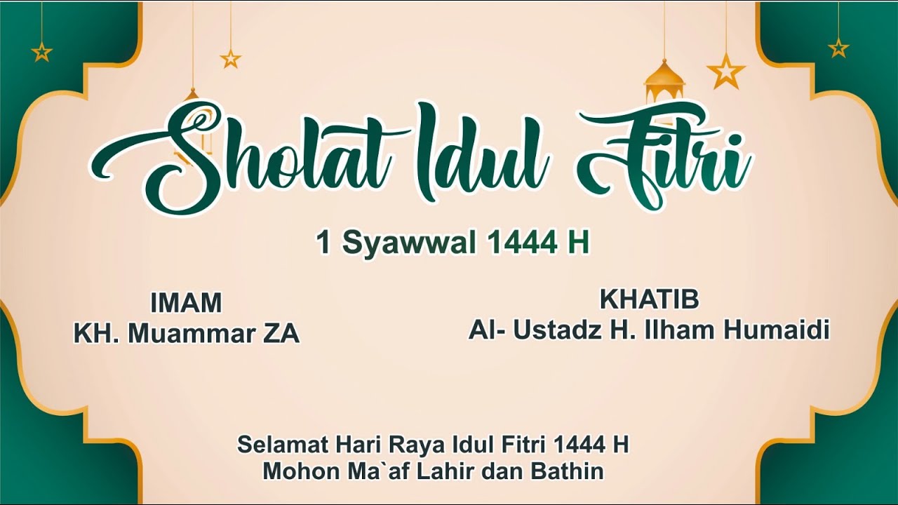 Ibadah Sholat Idul Fitri 01 Syawwal 1444 H - Masjid Raya Sabilal Muhtadin