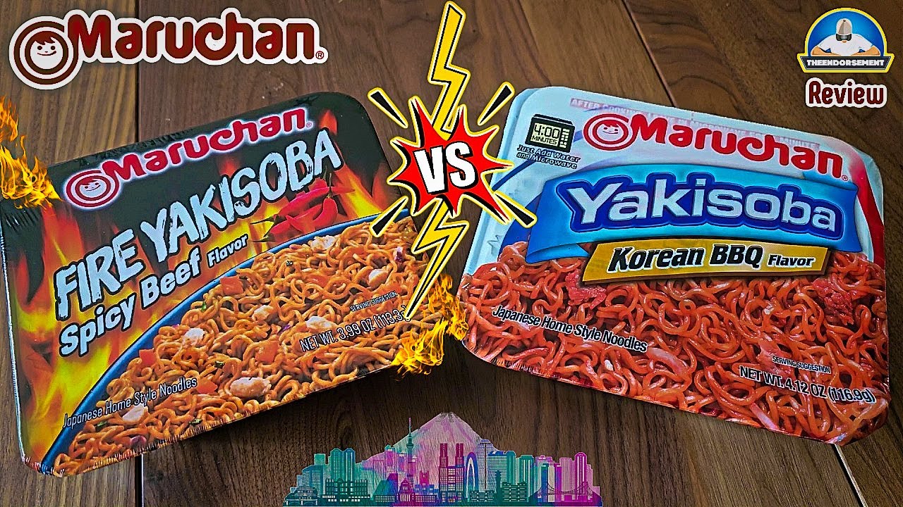 Maruchan® Fire Yakisoba Spicy Beef VS Yakisoba Korean BBQ! 🔥🍜 | BEST Ramen? | theendorsement