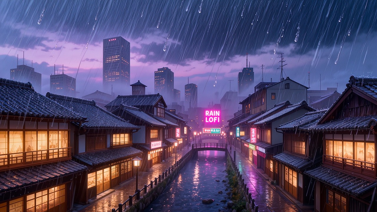 90s Rain Lofi Chill 🌧️ Calm Chillhop Beats for Study & Relax and Focus | 12 Hours Chill Mix