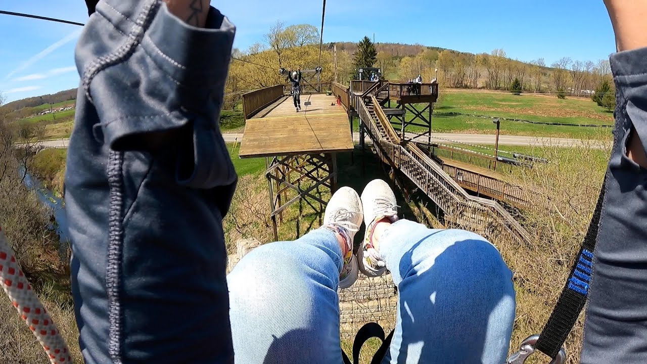 Adventures in Upstate NY: Zip-line through the trees at Greek Peak