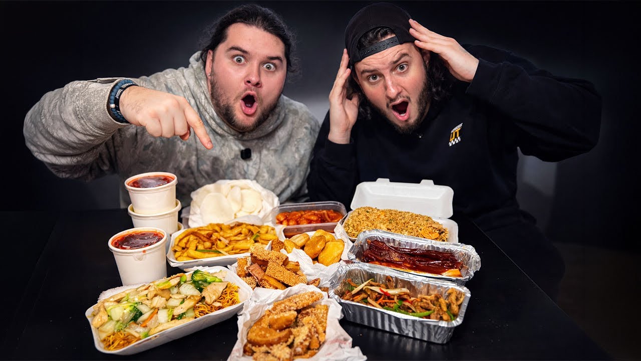 Americans try UK CHINESE Takeaway  