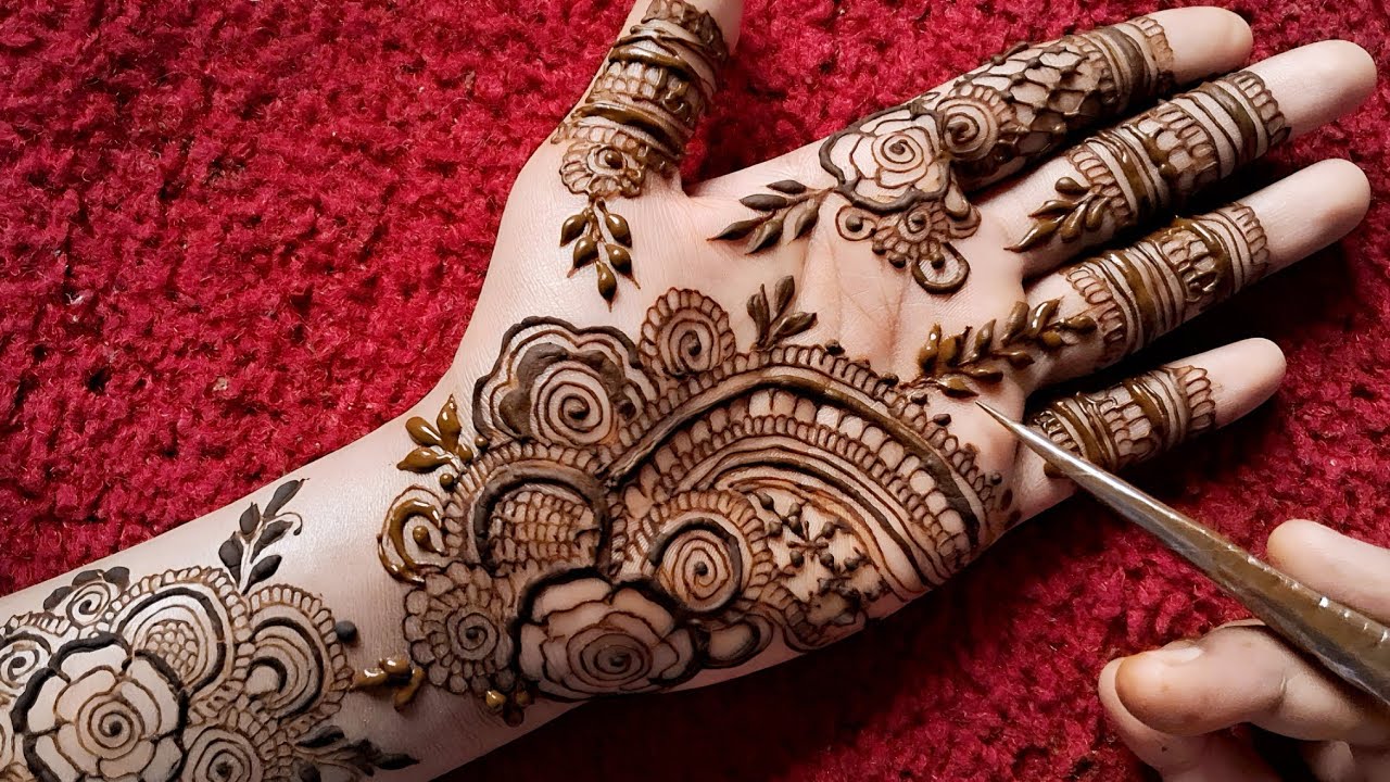 Very beautiful front hand mehndi design|Aesthetic mehndi design front hand | Beautiful mehndi design