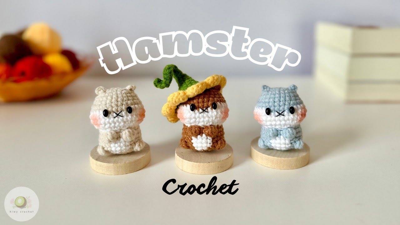 Crochet Hamster wearing Flower hat 🐹🌻 | Amigurumi - Crochet tutorial | Hướng dẫn móc chuột Hamster