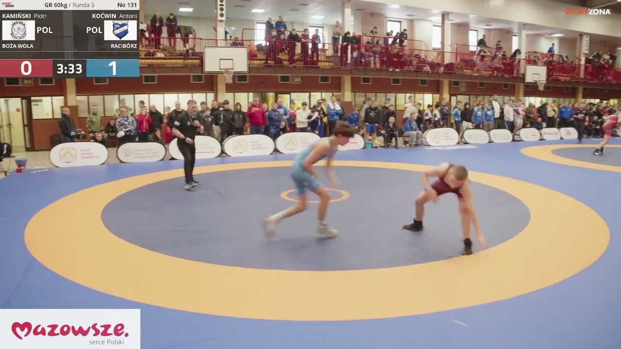 ZAPASY - (M1) I Puchar Polski U17 styl klasyczny - Warszawa 2026. Mata 1. Dzień 2.