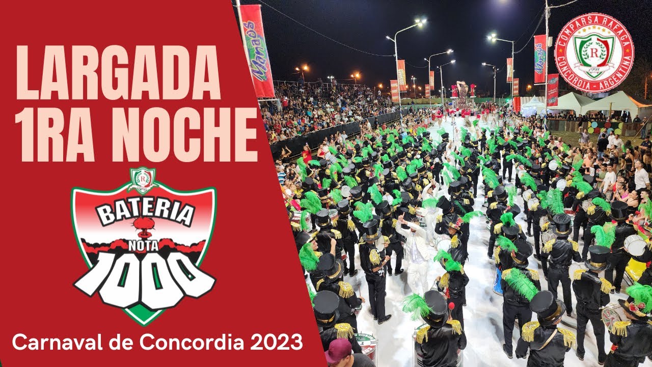 Largada Batería Nota 1000- Carnaval de Concordia 2023