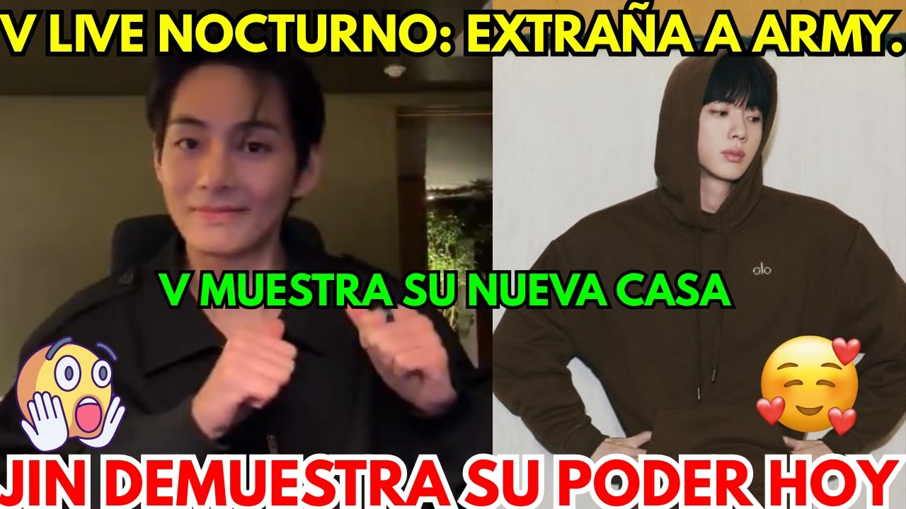 V live:extraña a ARMY, muestra su nuevo hogar y confiesa tener aftas. ¡Jin hace historia en la moda!