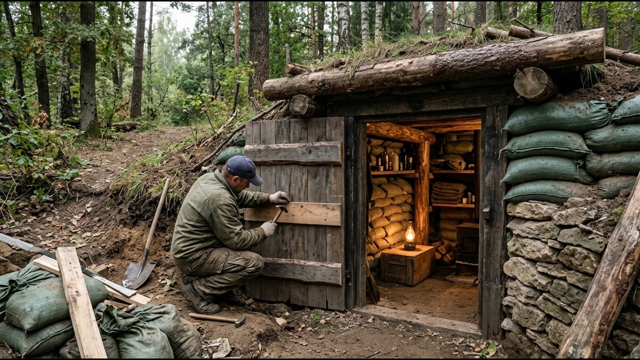 Building a Hidden and Warm Underground BUNKER | Bushcraft, Survival