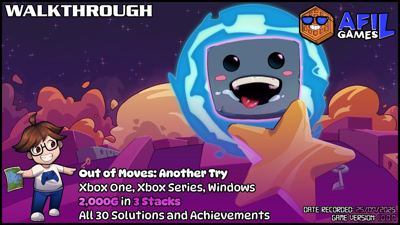 Walkthrough - Out Of Moves: Another Try (Xbox One, Xbox Series, Windows) - 2,000G - All Solutions