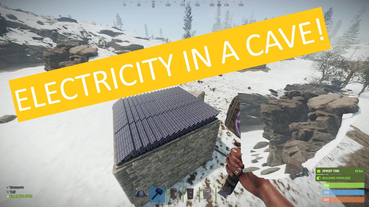 ELECTRIFY Your Cave WITHOUT Generators - Rust Base Design