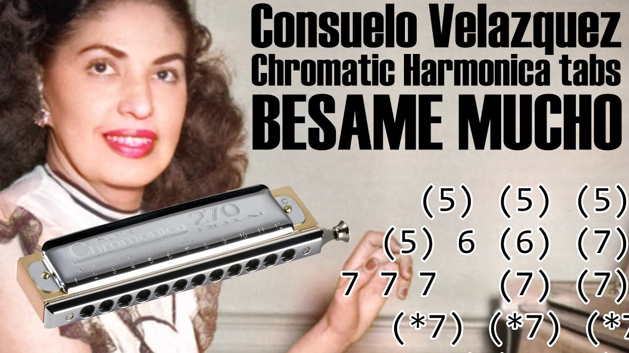 Besame Mucho - Chromatic Harmonica tabs key of C