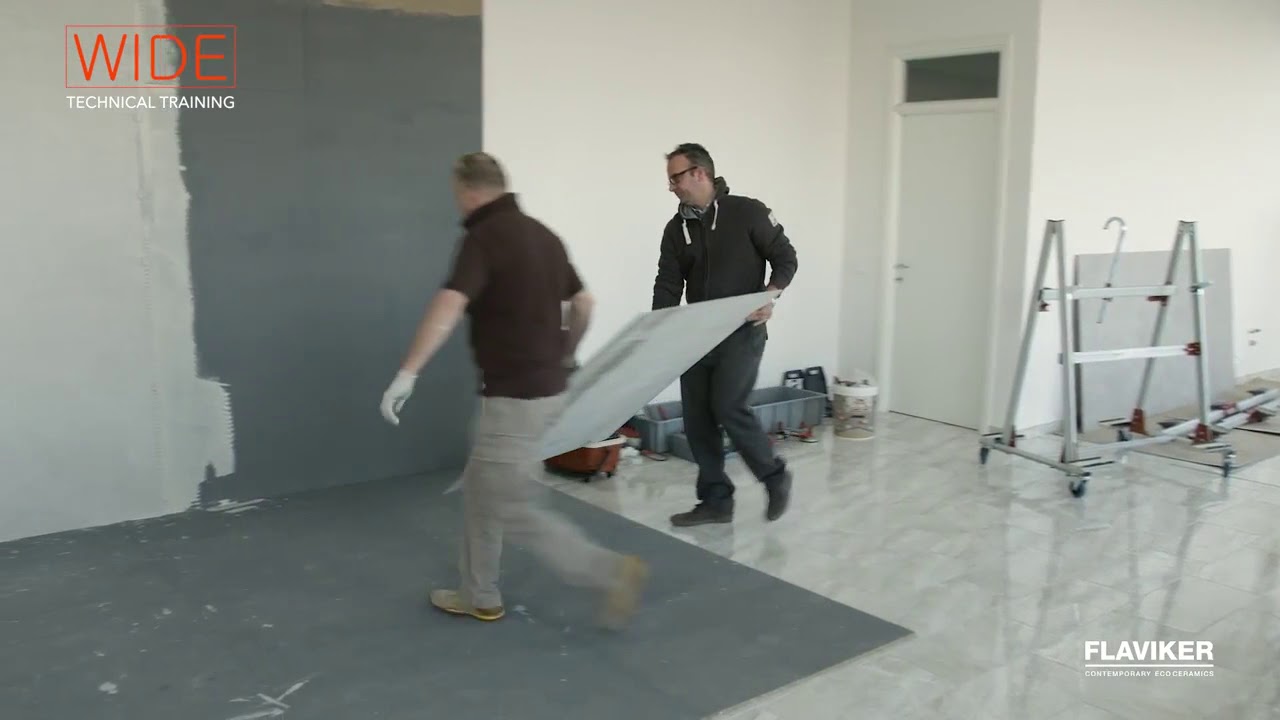 basistraining plaatsen XXL zeer groot formaat tegels (Flaviker)