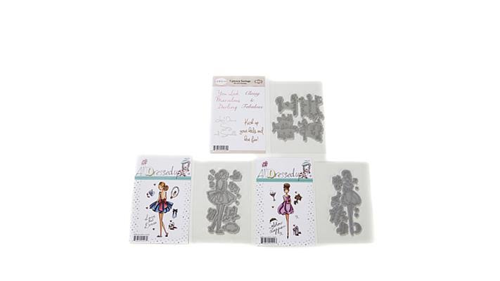 Little Darlings Uptown Girls All Dressed Up Rubber Stamps