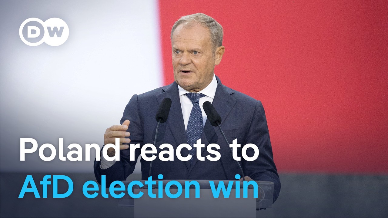 Donald Tusk slams Poles who celebrate German far-right election win | DW News