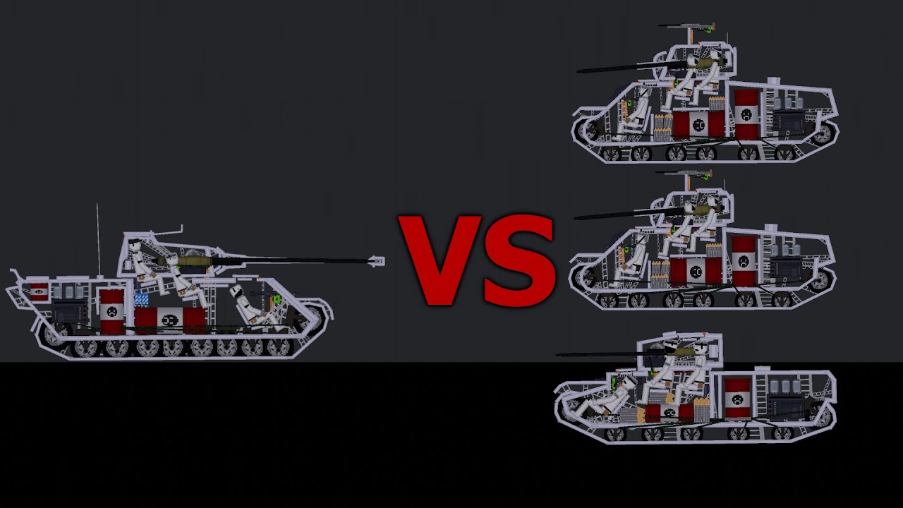 BIG BATTLE | Ambushed Panther VS British tanks squadron | People Playground tank battle