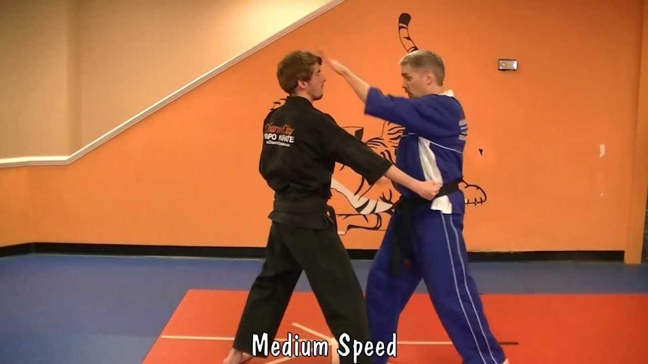 Raining Claw with extension - Kenpo self defense technique for a right uppercut punch