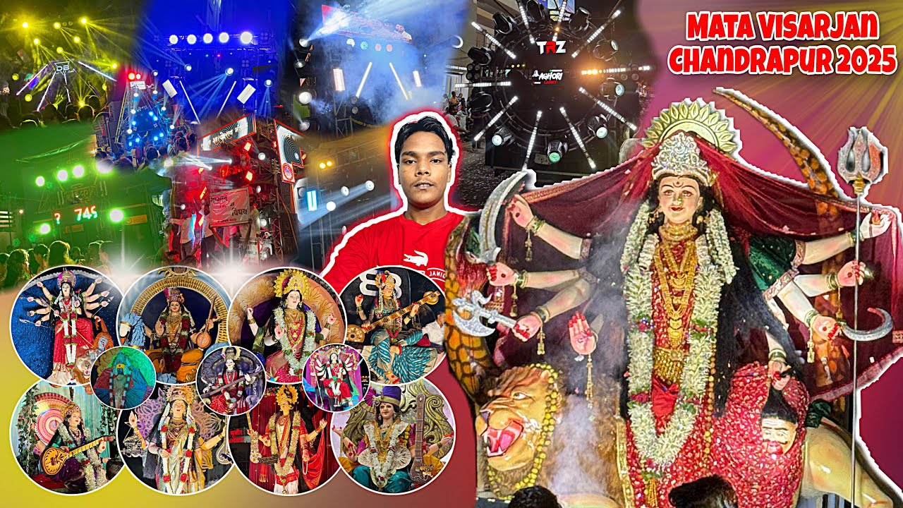 #vlog94 Chandrapur Devi Visarjan 2025 ❤️ Maja Aaya Pyar Se 😀 Bahot Public 😱 | SHLOK VLOGGER |