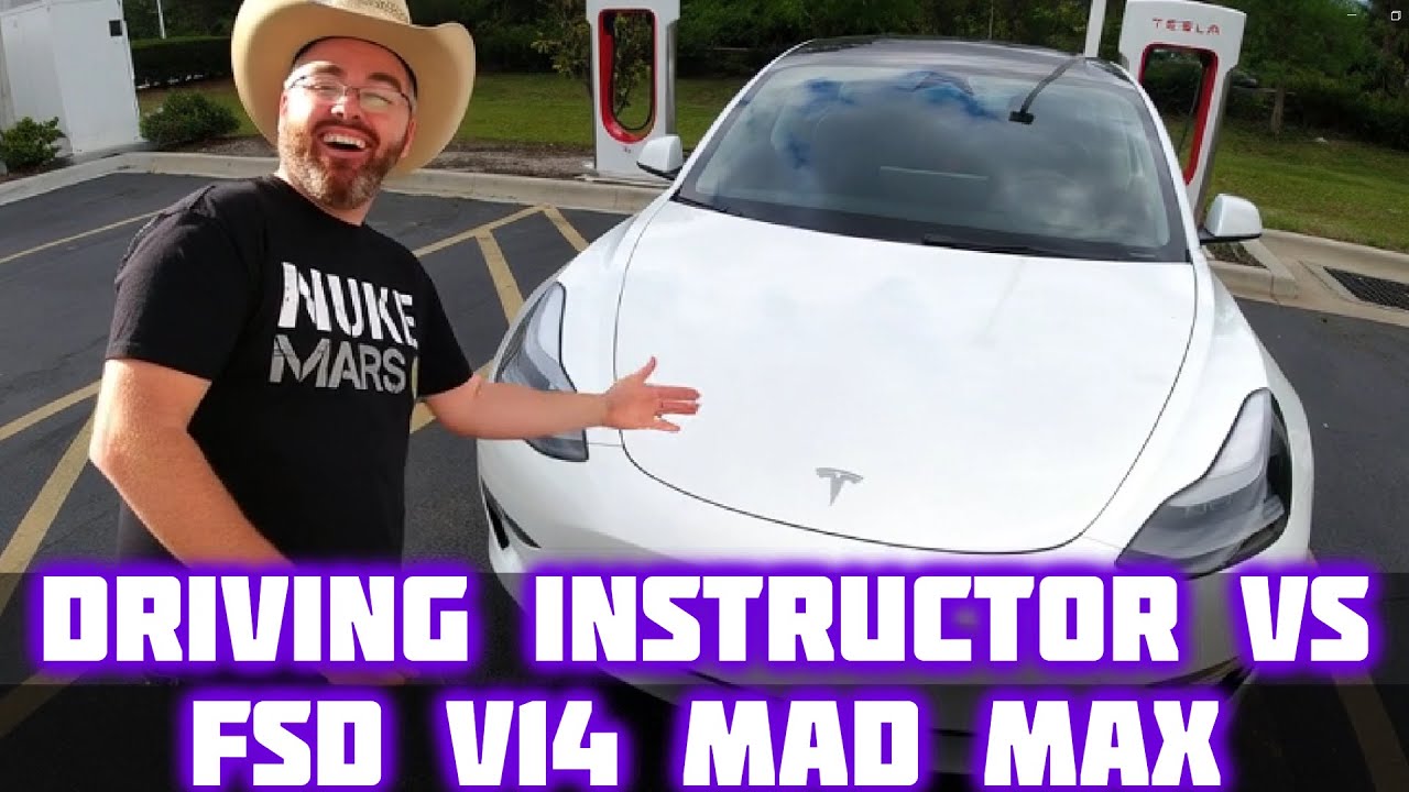 Driving Instructor vs FSD 14 MAD MAX