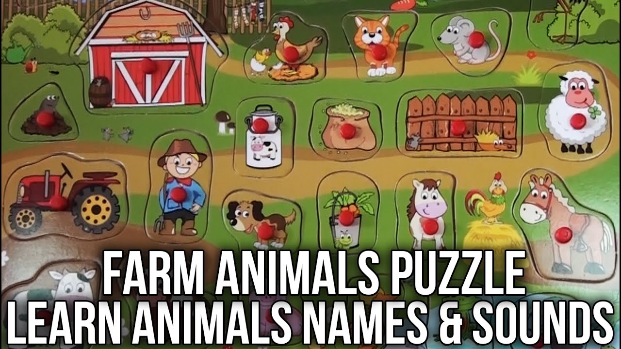 Farm Animals Puzzle Learn Animals Names and Sounds For Kids | Toy Station