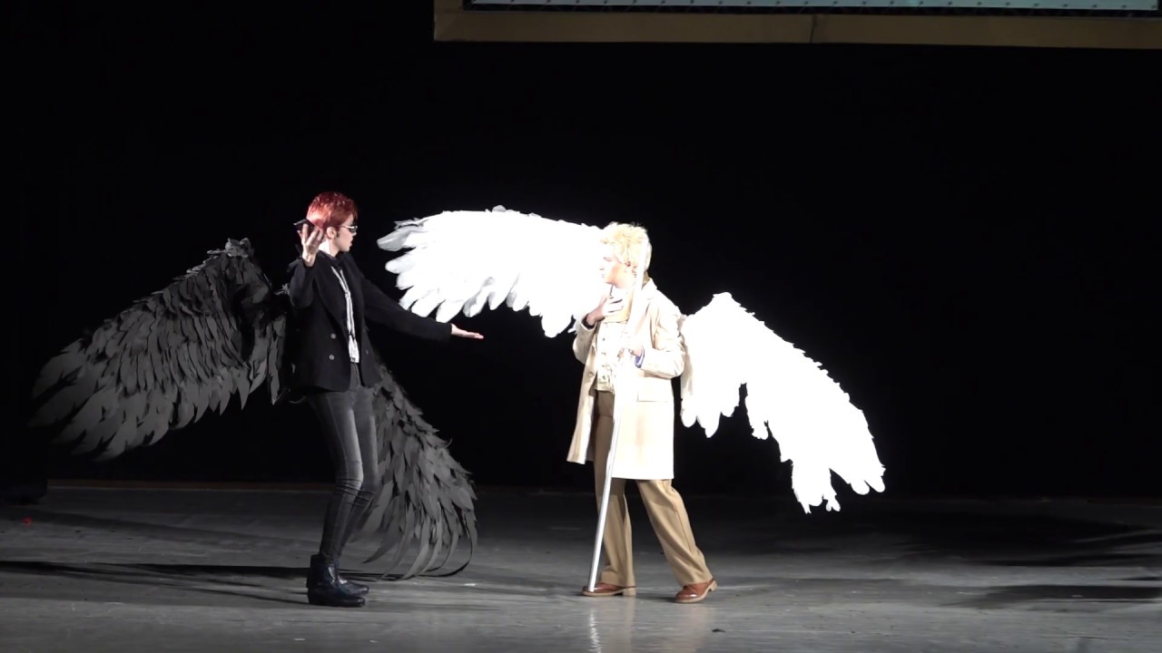 Косплееры Тёмка Ви, Кара - Кроули, Азирафель (Good omens)