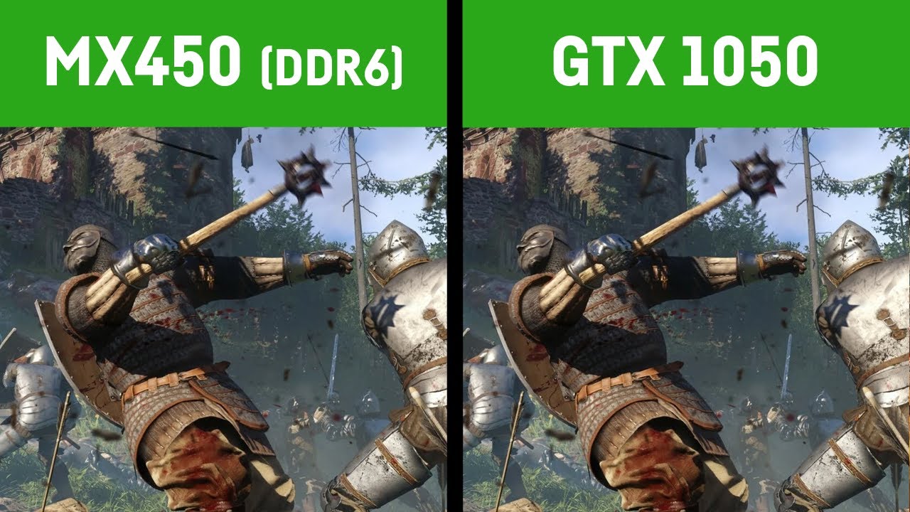 MX 450 DDR6 vs GTX 1050 (Laptop) in 12 Games