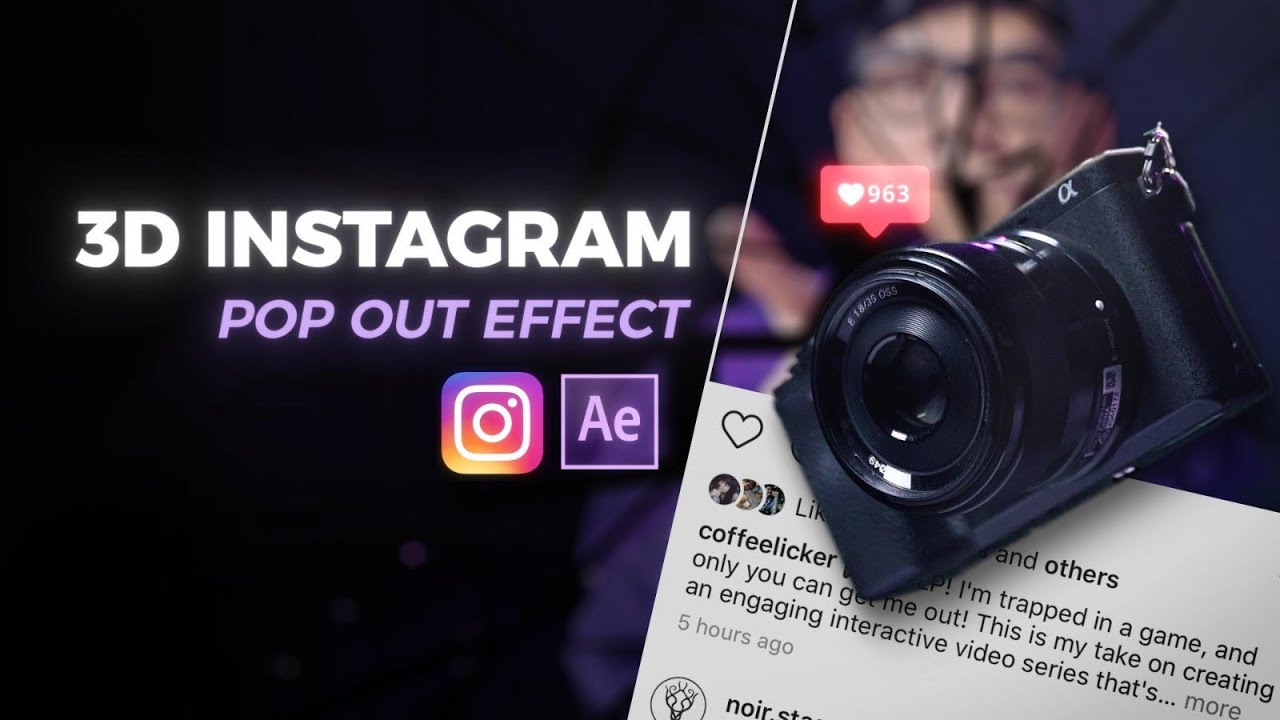 Pop Out 3D Effect on Instagram | After Effects Tutorial [Free Project File]