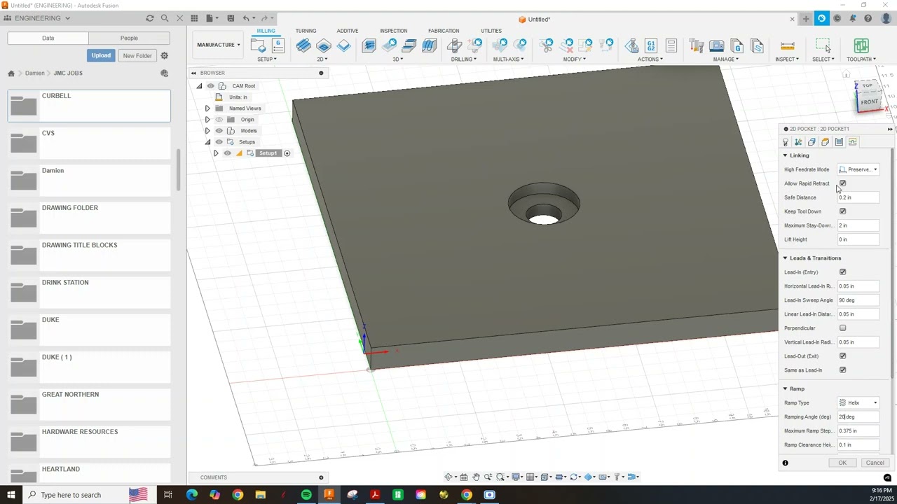 How to Sketch, Model, and Set Up Stock & Toolpaths in Fusion 360 – Beginner CNC Tutorial